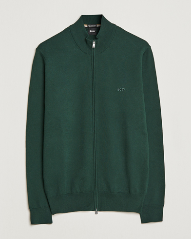 Mies |  | BOSS BLACK | Palano Knitted Full-Zip Open Green