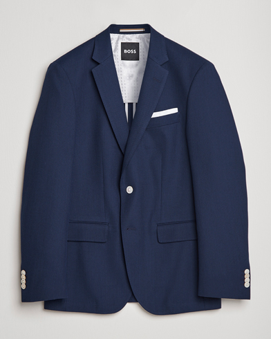 Mies |  | BOSS BLACK | Hutson Wool/Cotton Club Blazer Dark Blue