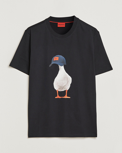 Mies | HUGO | HUGO | Ducky Printed Crew Neck T-Shirt Black