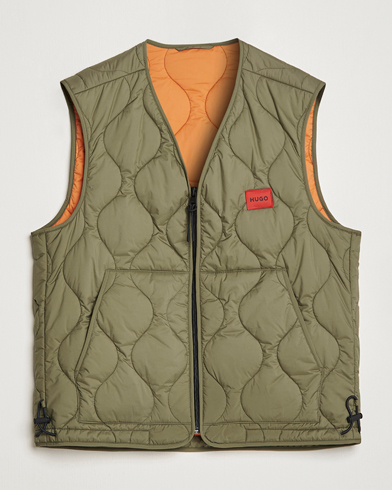 Mies |  | HUGO | Bethano Onion Quilt Vest Open Green