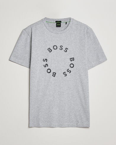 Mies | BOSS GREEN | BOSS GREEN | Circle Logo Crew Neck T-Shirt Light Grey