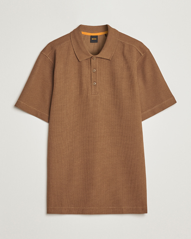 Mies |  | BOSS ORANGE | Petempesto Knitted Polo Open Beige
