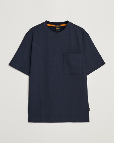 Mies |  | BOSS ORANGE | Tempesto Knitted Crew Neck T-Shirt Dark Blue