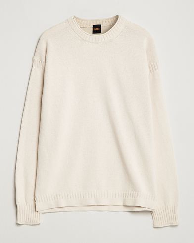 Mies | Puserot | BOSS ORANGE | Arcott Knitted Sweater Open White