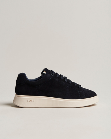 Mies |  | BOSS BLACK | Bulton Suede Sneaker Dark Blue