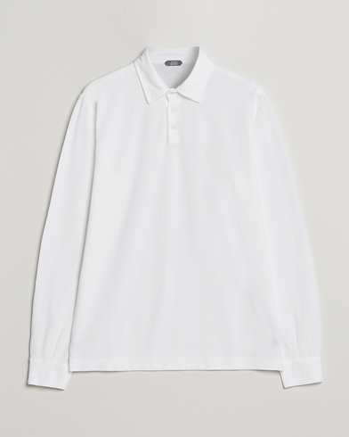 Mies |  | Zanone | Ice Cotton Long Sleeve Polo White