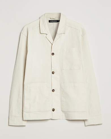 Mies | Overshirts | J.Lindeberg | Errol Linen/Cotton Workwear Overshirt Turtledove