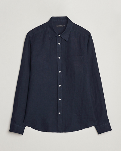 Mies |  | J.Lindeberg | Slim Fit Clean Linen Shirt Navy