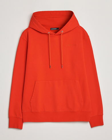Mies |  | J.Lindeberg | Chip Cotton Hoodie Fiery Red