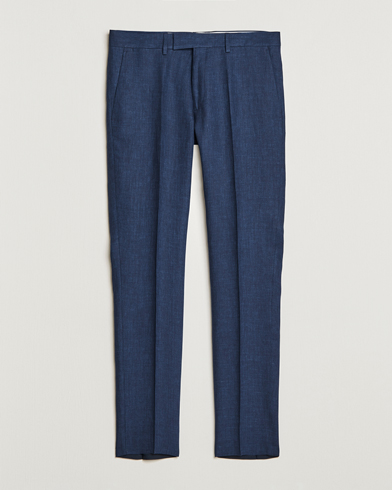 Mies | J.Lindeberg | J.Lindeberg | Grant Super Linen Trousers Blue Indigo