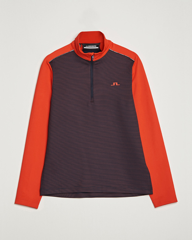 Mies | Golf | J.Lindeberg | Terry Mid Layer Half Zip Fiery Red
