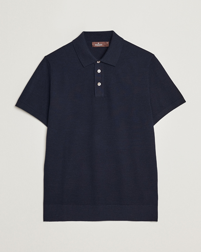 Mies | Morris Heritage | Morris Heritage | Alberto Knitted Short Sleeve Polo Shirt Navy