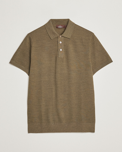 Mies | Morris Heritage | Morris Heritage | Alberto Knitted Short Sleeve Polo Shirt Olive