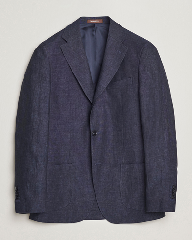 Mies | Pellavaiset pikkutakit | Morris Heritage | Mike Patch Pocket Linen Suit Blazer Navy