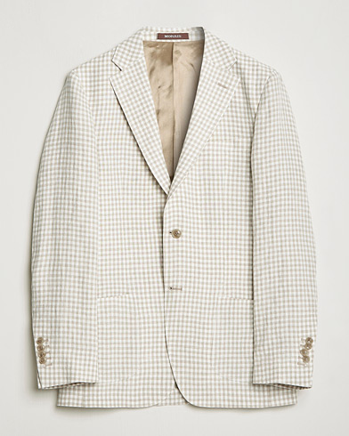 Mies |  | Morris Heritage | Mike Check Linen Blazer Off White