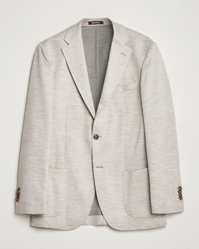 Mies |  | Morris Heritage | Mike Dogtooth Jersey Blazer Beige
