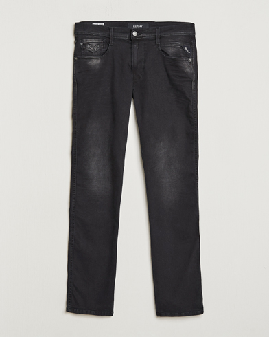 Mies | Mustat farkut | Replay | Anbass Hyperflex Recyceled 360 Jeans Washed Black