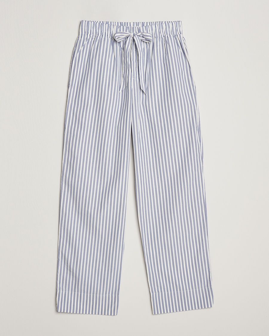 Tekla Poplin Pyjama Pants Skagen Stripes – Sininen