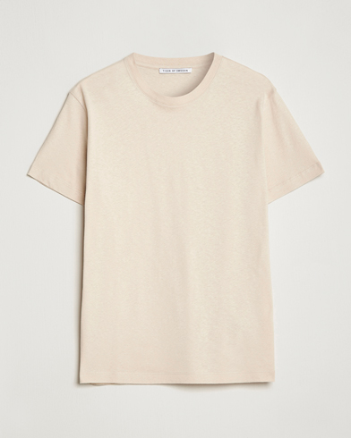 Mies |  | Tiger of Sweden | Dillan Linen Cotton T-Shirt Cream Sand