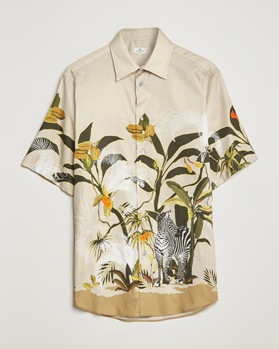 Mies |  | Etro | Printed Camp Collar Shirt Beige