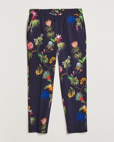 Mies | Luxury Brands | Etro | Printed Casual Trousers Navy