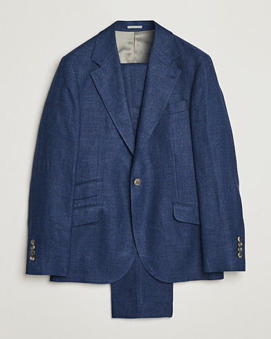 Mies |  | Brunello Cucinelli | Linen/Silk Suit Royal Blue