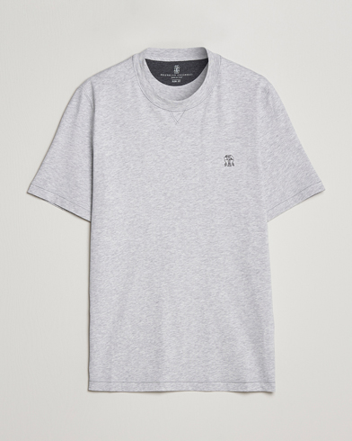 Mies | Brunello Cucinelli | Brunello Cucinelli | Short Sleeve Logo T-shirt Light Grey