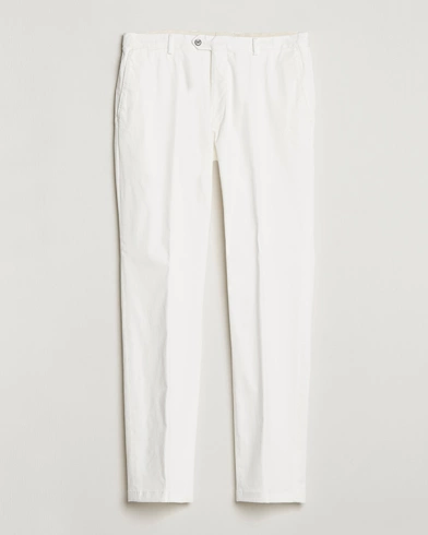 Mies | Housut | Oscar Jacobson | Denz Casual Cotton Trousers White