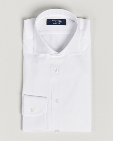 Mies | Viralliset | Kamakura Shirts | Slim Fit Broadcloth Shirt White
