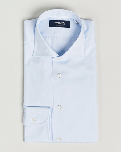 Mies |  | Kamakura Shirts | Slim Fit Broadcloth Shirt Light Blue