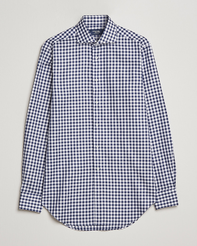 Mies |  | Kamakura Shirts | Slim Fit Gingham Shirt Navy