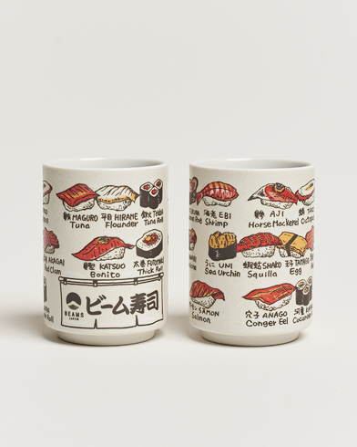 Mies |  | Beams Japan | Ceramic Sushi Cup Set White