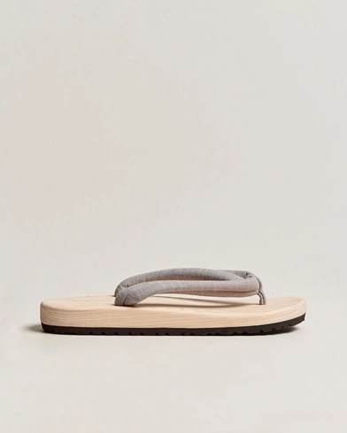 Mies | Sandaalit ja tohvelit | Beams Japan | Wooden Geta Sandals Light Grey