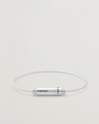 Mies |  | LE GRAMME | Triptych Cable Bracelet Brushed Sterling Silver 9g