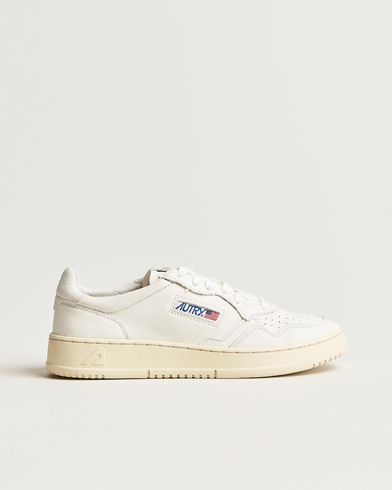 Mies |  | Autry | Medalist Low Super Soft Goat Leather Sneaker White