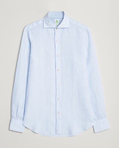 Mies |  | Finamore Napoli | Tokyo Slim Linen Shirt Light Blue