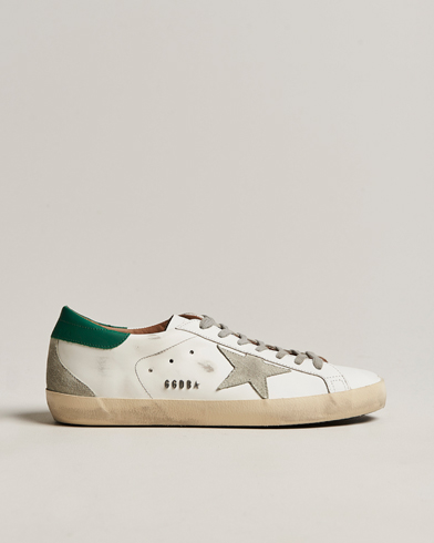 Mies | Valkoiset tennarit | Golden Goose Deluxe Brand | Super-Star Sneakers White/Green