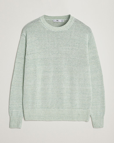 Mies |  | Inis Meáin | Donegal Washed Linen Crew Neck Mint