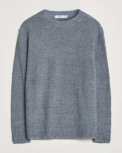 Mies | Inis Meáin | Inis Meáin | Moss Stiched Linen Crew Neck Greyish