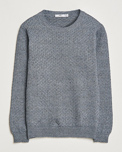 Mies | Neuleet | Inis Meáin | Fishnet Linen Sweater Stone