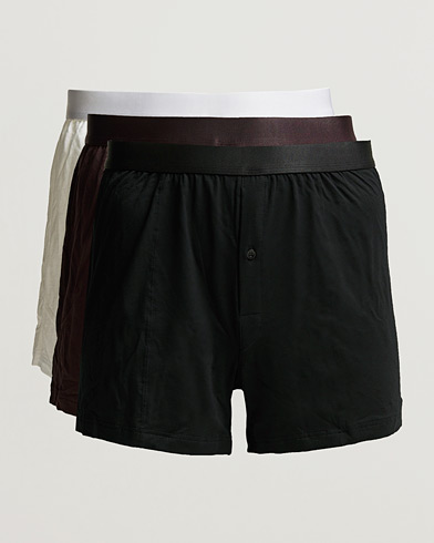 Mies | Alushousut | CDLP | 3-Pack Boxer Shorts Black/White/Brown