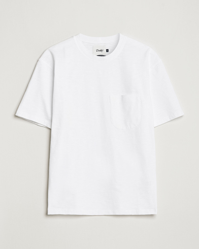 Mies |  | Drake's | Cotton Pocket T-Shirt White
