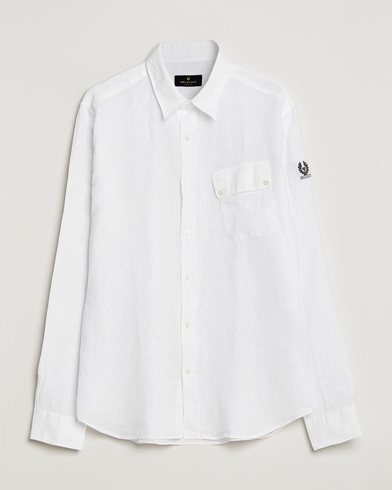 Mies | Pellavan paluu | Belstaff | Pitch Linen Pocket Shirt White