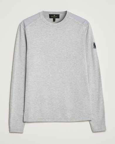 Mies |  | Belstaff | Curve Cotton Crew Neck Old Silver Heather