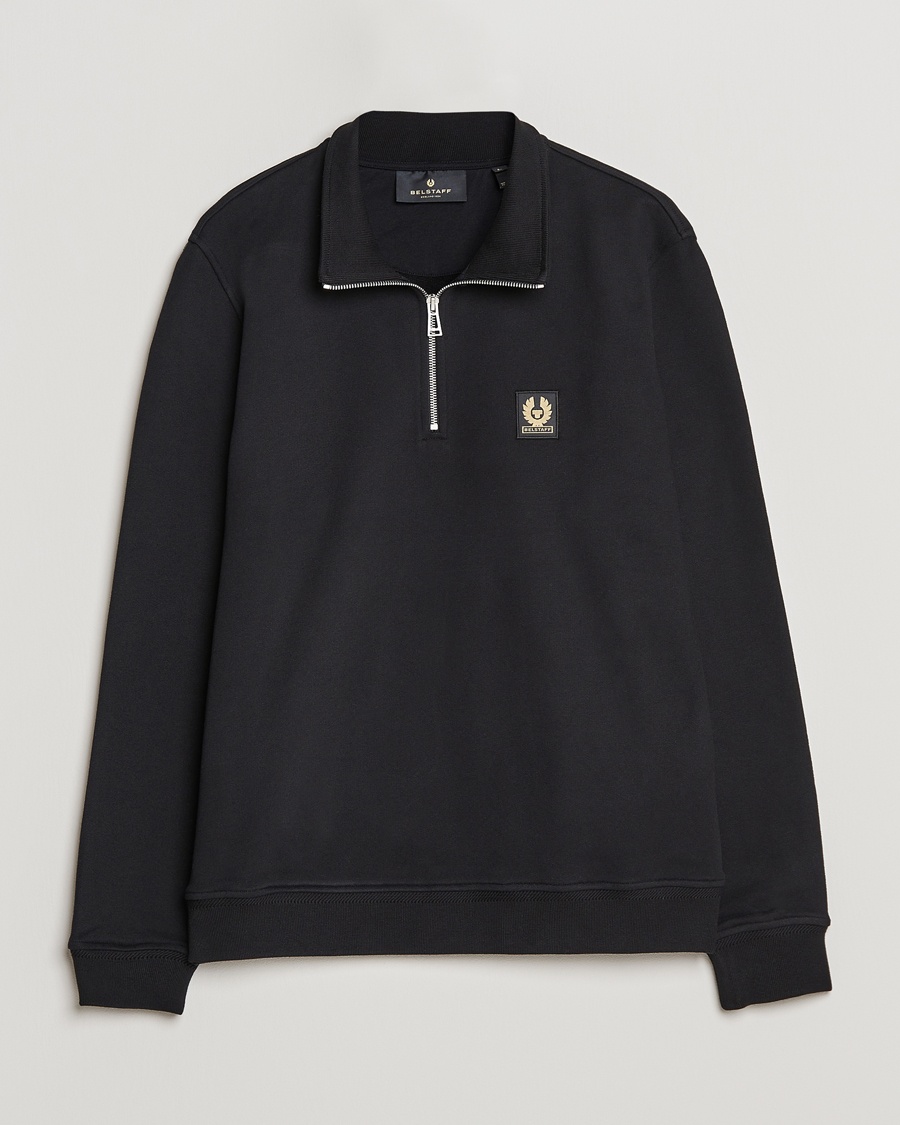 Belstaff Signature Half Zip Sweatshirt Black – Musta