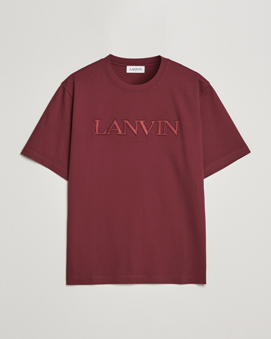 Mies | Lanvin | Lanvin | Embroidered Tonal Logo T-Shirt Burgundy