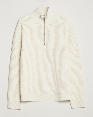 Mies | Puserot | Filippa K | Half Zip Sweater Off White