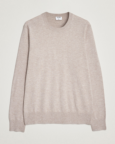 Mies |  | Filippa K | Cotton Merino Sweater Beige Melange