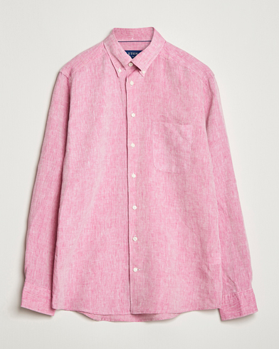 Mies |  | Eton | Slim Fit Linen Shirt Pink