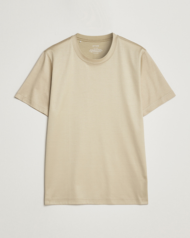 Mies | Eton | Eton | Filo Di Scozia T-Shirt Light Brown